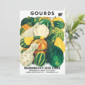 ヴィンテージシードパケットアート、混合グルズカボチャ (スタンド正面)