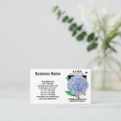 ヴィンテージシードパケットアート、紫色のアスター花 名刺 (スタンド正面)