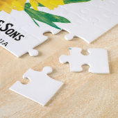 ヴィンテージシードパケットアート、黄色い色共生の花 ジグソーパズル (側面)