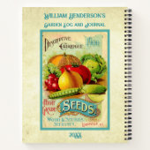 ヴィンテージシードパケットスパイラルガーデンノートブック ノートブック (裏面)