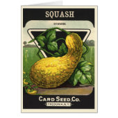 ヴィンテージシードパケットラベルアートイエローサマースカッシュ (正面)