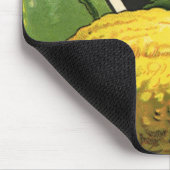 ヴィンテージシードパケットラベルアートイエローサマースカッシュ マウスパッド (コーナー)