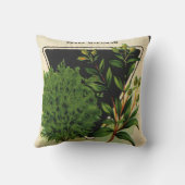 ヴィンテージシードパケットラベルアートスウィートマジョラムハーブ クッション (裏面)