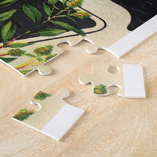 ヴィンテージシードパケットラベルアートスウィートマジョラムハーブ ジグソーパズル (側面)