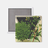 ヴィンテージシードパケットラベルアートスウィートマジョラムハーブ マグネット (正面/裏面)