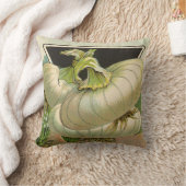 ヴィンテージシードパケットラベルアートホワイトバミューダオニオン クッション (ブランケット)