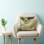 ヴィンテージシードパケットラベルアートホワイトバミューダオニオン クッション (椅子)