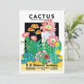 ヴィンテージシードパケットラベルアート砂漠サボテン植物 (スタンド正面)