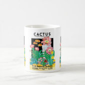 ヴィンテージシードパケットラベルアート砂漠サボテン植物 コーヒーマグカップ (中央)