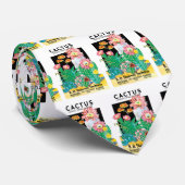 ヴィンテージシードパケットラベルアート砂漠サボテン植物 ネクタイ (ロール)