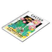 ヴィンテージシードパケットラベルアート砂漠サボテン植物 ノートブック (左側)