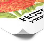 ヴィンテージシードパケットラベルアート、カレンダフラワー ポスター (角)