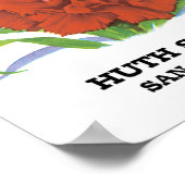 ヴィンテージシードパケットラベルアート、カーネーションフラワー ポスター (角)