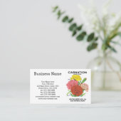 ヴィンテージシードパケットラベルアート、カーネーションフラワー 名刺 (スタンド正面)