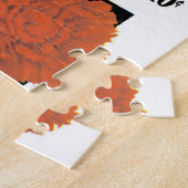 ヴィンテージシードパケットラベルアート、カーネーション花 ジグソーパズル (側面)