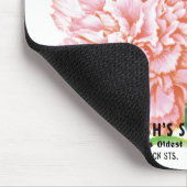 ヴィンテージシードパケットラベルアート、カーネーション花 マウスパッド (コーナー)