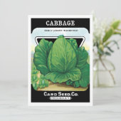 ヴィンテージシードパケットラベルアート、グリーンキャベツ (スタンド正面)