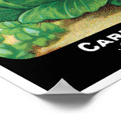 ヴィンテージシードパケットラベルアート、グリーンキャベツ ポスター (角)