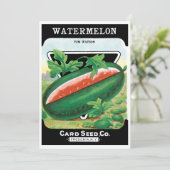 ヴィンテージシードパケットラベルアート、スイカ果実 (スタンド正面)