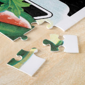 ヴィンテージシードパケットラベルアート、スイカ果実 ジグソーパズル (側面)