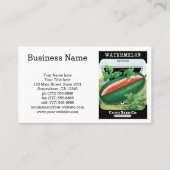 ヴィンテージシードパケットラベルアート、スイカ果実 名刺 (正面)