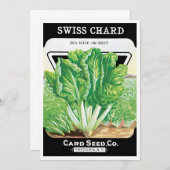 ヴィンテージシードパケットラベルアート、スイスチャードベジス (正面/裏面)