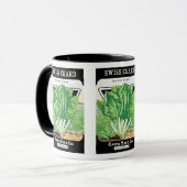 ヴィンテージシードパケットラベルアート、スイスチャードベジス マグカップ (正面左)