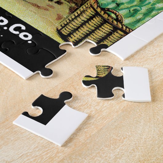 ヴィンテージシードパケットラベルアート、スイートイエローコーン ジグソーパズル (側面)