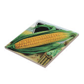 ヴィンテージシードパケットラベルアート、スイートイエローコーン タイル (側面)