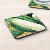 ヴィンテージシードパケットラベルアート、スイートホワイトコーン コースター (左側)