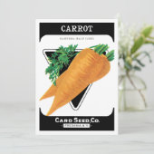 ヴィンテージシードパケットラベルアート、ダンバーズニンジン (スタンド正面)