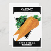 ヴィンテージシードパケットラベルアート、ダンバーズニンジン (正面/裏面)