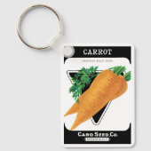 ヴィンテージシードパケットラベルアート、ダンバーズニンジン キーホルダー (正面)