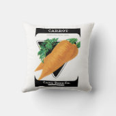 ヴィンテージシードパケットラベルアート、ダンバーズニンジン クッション (裏面)