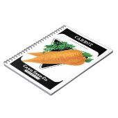 ヴィンテージシードパケットラベルアート、ダンバーズニンジン ノートブック (左側)