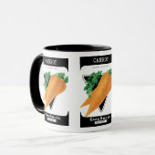 ヴィンテージシードパケットラベルアート、ダンバーズニンジン マグカップ (正面左)