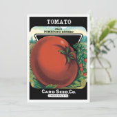 ヴィンテージシードパケットラベルアート、トマトポモドロ (スタンド正面)