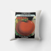 ヴィンテージシードパケットラベルアート、トマトポモドロ クッション (裏面)