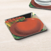 ヴィンテージシードパケットラベルアート、トマトポモドロ コースター (左側)