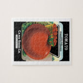 ヴィンテージシードパケットラベルアート、トマトポモドロ ジグソーパズル (横)