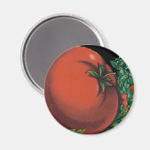 ヴィンテージシードパケットラベルアート、トマトポモドロ マグネット (正面/裏面)