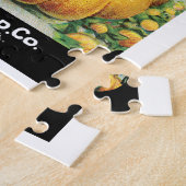 ヴィンテージシードパケットラベルアート、ハロウィンカボチャ ジグソーパズル (側面)