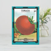ヴィンテージシードパケットラベルアート、バートのシードトマト (スタンド正面)