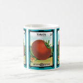 ヴィンテージシードパケットラベルアート、バートのシードトマト コーヒーマグカップ (中央)