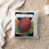 ヴィンテージシードパケットラベルアート、ビート野菜 クッション (ブランケット)