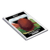 ヴィンテージシードパケットラベルアート、ビート野菜 ノートブック (右側)