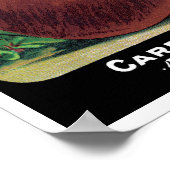 ヴィンテージシードパケットラベルアート、ビート野菜 ポスター (角)