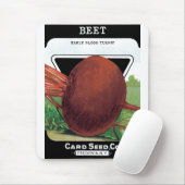 ヴィンテージシードパケットラベルアート、ビート野菜 マウスパッド (マウス)