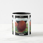 ヴィンテージシードパケットラベルアート、ビート野菜 マグカップ (中央)