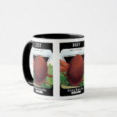 ヴィンテージシードパケットラベルアート、ビート野菜 マグカップ (正面左)